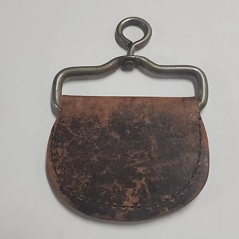 Antique Genuine Horse Shell Keychain Key Holder